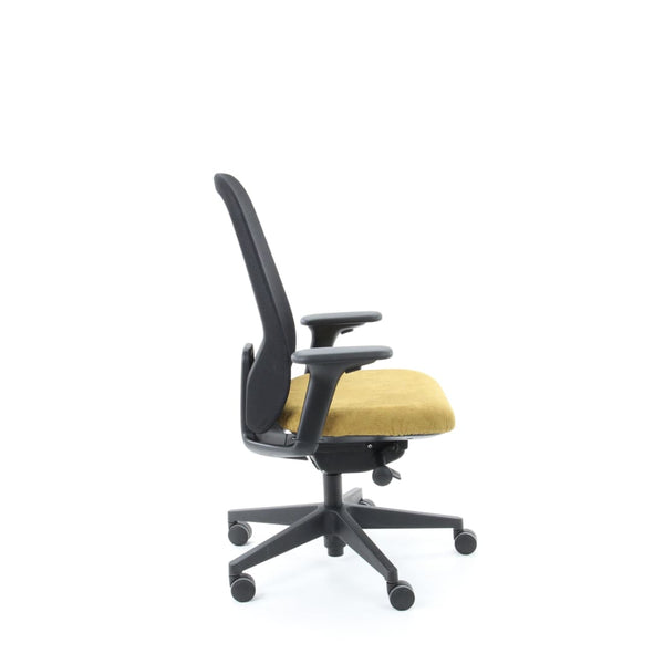 Workliving Nora Mesh Geel Regain - Bureaustoel Ergonomisch Ontwerp NEN1335