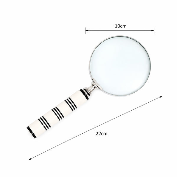 Loupe élégante en résine crème et noire | Noire