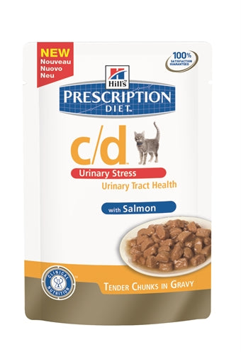HILL'S FÉLINE C/D URINAIRE STRESS SAUMON 12 x 85 g