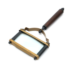 Vintage Rechthoekige Vergrootglas met Metalen Frame | Zwart