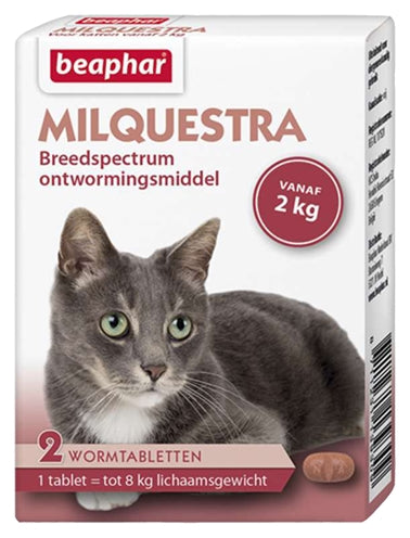 BEAPHAR MILQUESTRA CHAT 2 COMPRIMÉS