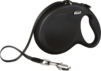 FLEXI retractable leash Classic Tape black L 8 m