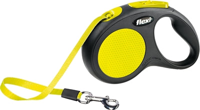 Laisse à enrouleur FLEXI New Classic Neon S 5 m, noir/jaune
