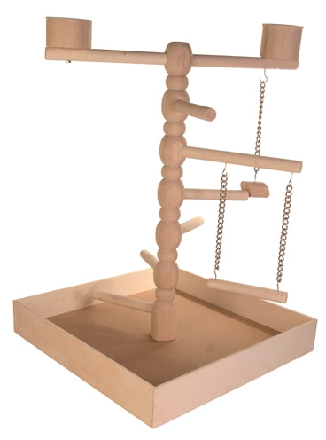 TRIXIE aire de jeux en bois pour inséparables et perruches 41x41x55 cm