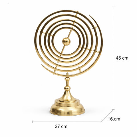 Classic Armillary Sphere Decor in Polished Gold Finish