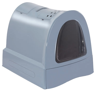 IMAC ZUMA kattenbak met uitschuifbare lade, blauw, 40 x 56 x 42,5 cm