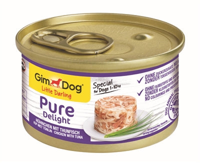 GIMDOG LITTLE DARLING PURE DELIGHT KIP / TONIJN 12x85 g
