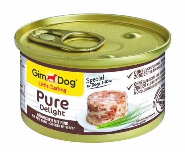 GIMDOG LITTLE DARLING PURE DELIGHT CHICKEN / BEEF 12 x 85 g