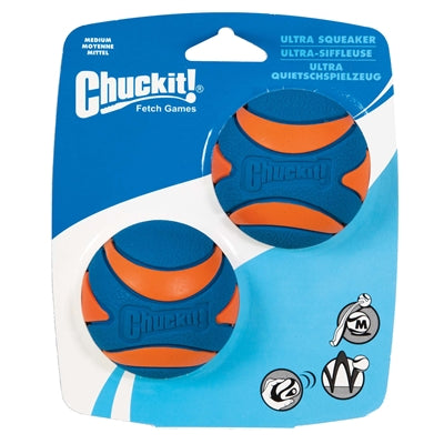 Chuckit Ultra Squeaker Ball Medium 6 cm 2 pcs