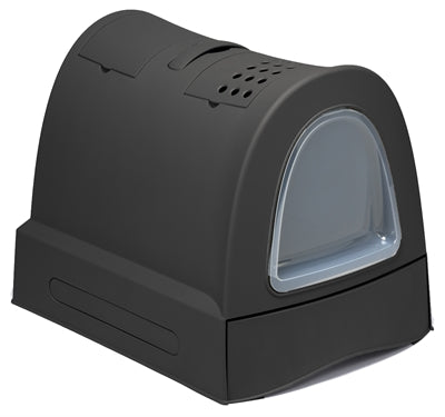 IMAC ZUMA 2ND LIFE litter box with sliding drawer, anthracite, 40 x 56 x 42.5 cm