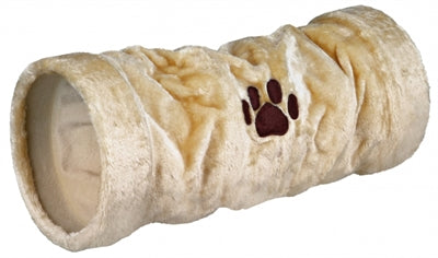 TRIXIE Tunnel pour Chat Peluche Beige 22 x 22 x 60 cm