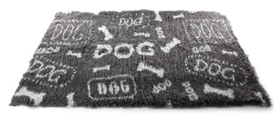 Vetbed motifs chiens gris/blanc recyclé 100 x 75 x 2 cm