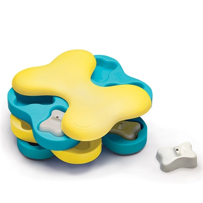 NINA OTTOSSON DOG TORNADO TURQUOISE / JAUNE 23,5 x 18 x 7 cm