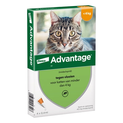 ELANCO ADVANTAGE CAT 40 UP TO 4 KG 4 PIPETTES