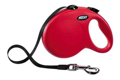 Laisse rétractable FLEXI Classic à ruban rouge L 5 m