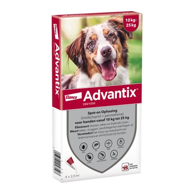 ELANCO ADVANTIX SPOT-ON 250/1250 10-25 KG - 4 PIPETTEN
