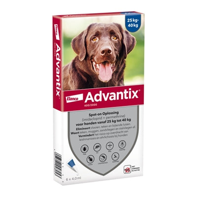 ELANCO ADVANTIX SPOT-ON 400/2000 25+ kg - 6 pipettes