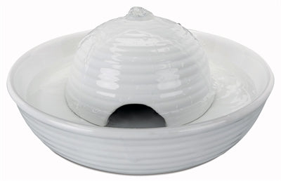 FONT. À EAU CÉRAMIQUE MINI TRIXIE VITAL FLOW BLANC 800 ML