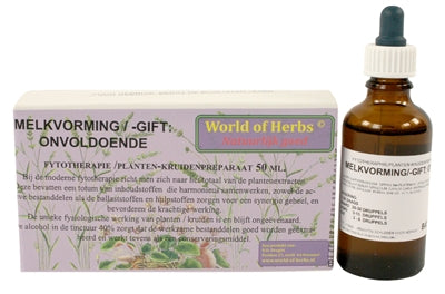 WORLD OF HERBS FYTOTHERAPIE ONVOLDOENDE MELKPRODUCTIE/VOEDING 50 ML
