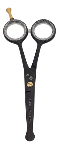 TOOLS-2-GROOM BLACK EDGE PAW SHEARS STRAIGHT 205-BTS 12.5 CM
