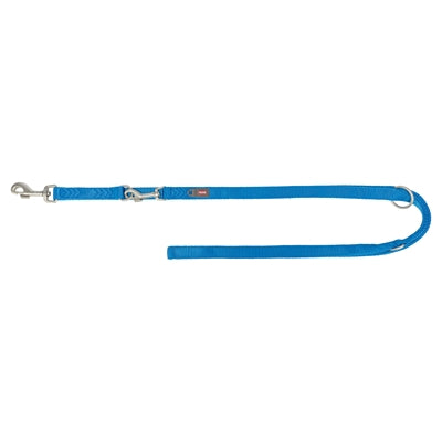 Laisse réglable TRIXIE Premium double surpiqûre bleu roi 200 x 2 cm