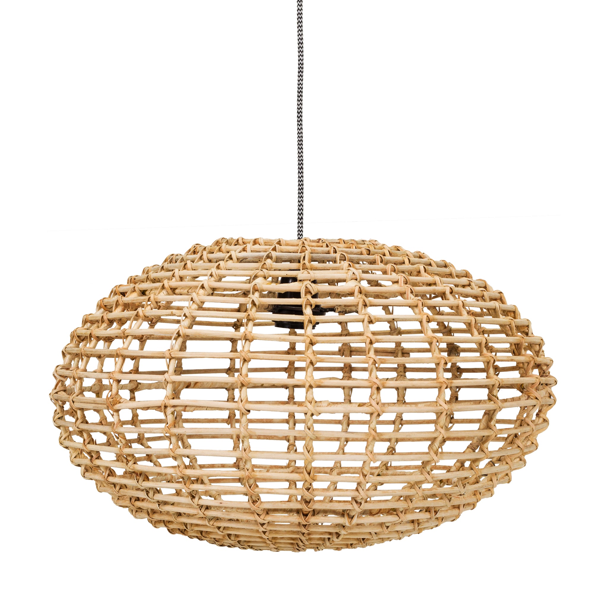 Pumpkin pendant lamp natural rattan