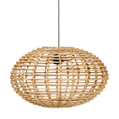 Pumpkin pendant lamp natural rattan