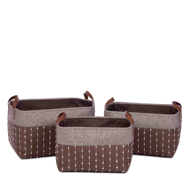 Enno, brown basket set of 3