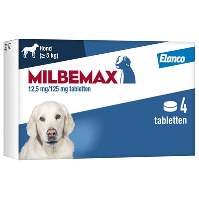 MILBEMAX Deworming Tablets for Dogs 10-50 kg, 4 tablets