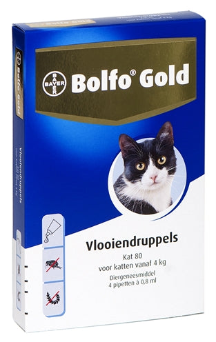 BOLFO GOLD Cat Flea Drops 80 4 Pipettes