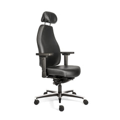 Sit And Move Therapod X Hoofdsteun - Bureaustoel Zwart Leder