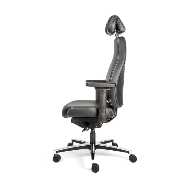 Sit And Move Therapod X Hoofdsteun - Bureaustoel Zwart Leder