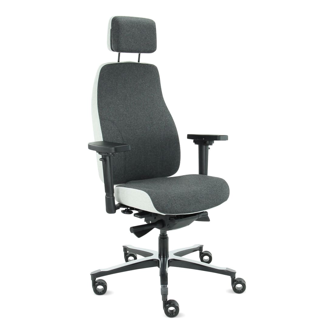 Headrest Grey - Office Chair Facet Wool Mid Grey/Ash Grey