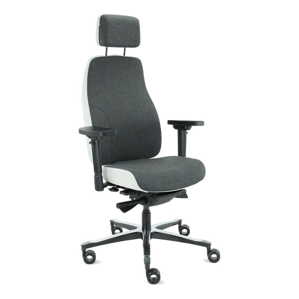 Headrest Grey - Office Chair Facet Wool Mid Grey/Ash Grey