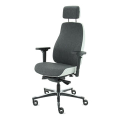 Headrest Grey - Office Chair Facet Wool Mid Grey/Ash Grey