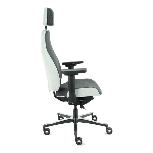 Headrest Grey - Office Chair Facet Wool Mid Grey/Ash Grey