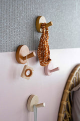 Xion wall hook set, caramel, 4 pieces