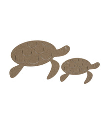 Schildpad Jonathan set van 2 licht eikenhout