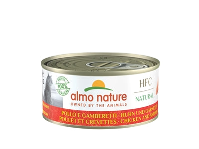 ALMO NATURE CHAT POULET / CREVETTES 24 x 70 g