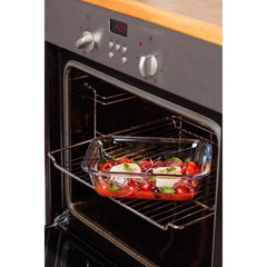 PYREX COOK & GO Rechthoekige bewaarschaal 3,3 L 30 x 23 cm + blauw deksel