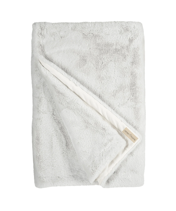 Faux Fur Plaid - Guanaco Dust