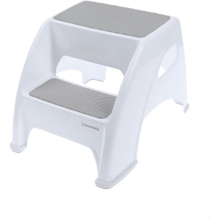 Step stool - DREAMBABY - Toddler & Me 2 Up - Non-slip and textured - Up to 145 kg for little ones and adults - Grey