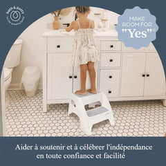 Opstapje - DREAMBABY - Toddler & Me 2 Up - Antislip en getextureerd - Tot 145 kg voor kleintjes en volwassenen - Grijs