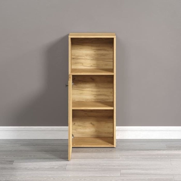 Bathroom storage unit - Oak decor - L40 x H95 x D31 cm - PURE BLISS
