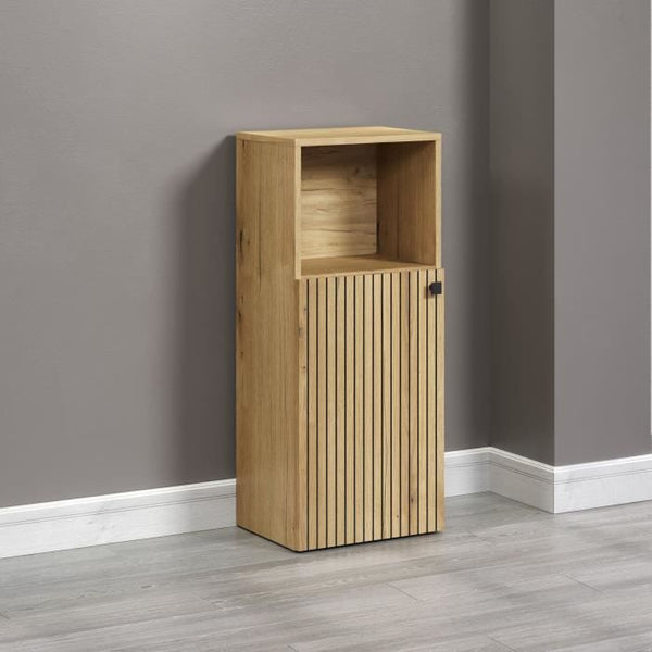 Bathroom storage unit - Oak decor - L40 x H95 x D31 cm - PURE BLISS