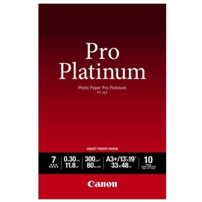 CANON Pack of 1 photo paper Platinum Pro 300 g/m2 - PT-101 - A3+ - 10 sheets