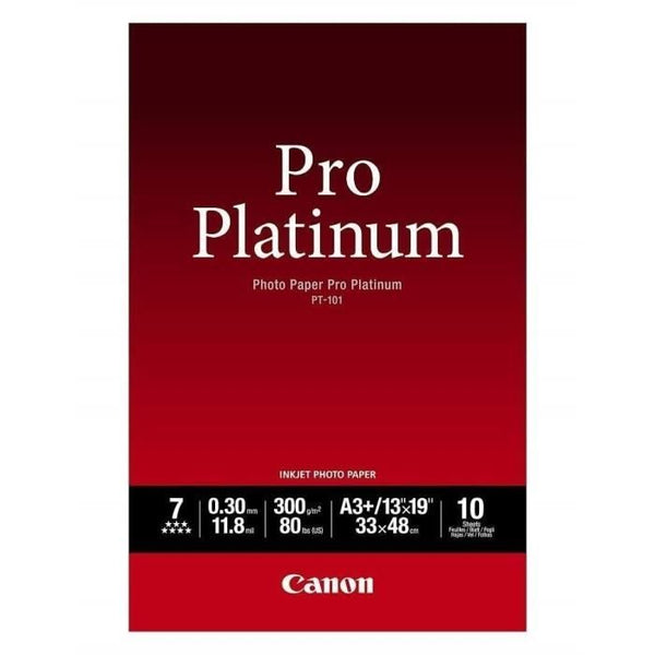 CANON Pack of 1 photo paper Platinum Pro 300 g/m2 - PT-101 - A3+ - 10 sheets