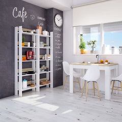 LILIAN dining table L109 x W67cm - White / Wood