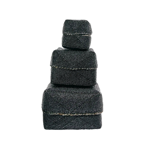 The Beaded Basket - Black - L