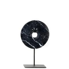 Le Disque de Marbre sur Pied - Noir - M